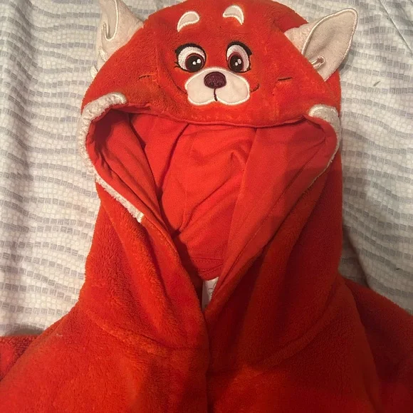 Disney Turning Red Plush Bathrobe - Sz 7/8US) - Preowned - Picture 2 of 5